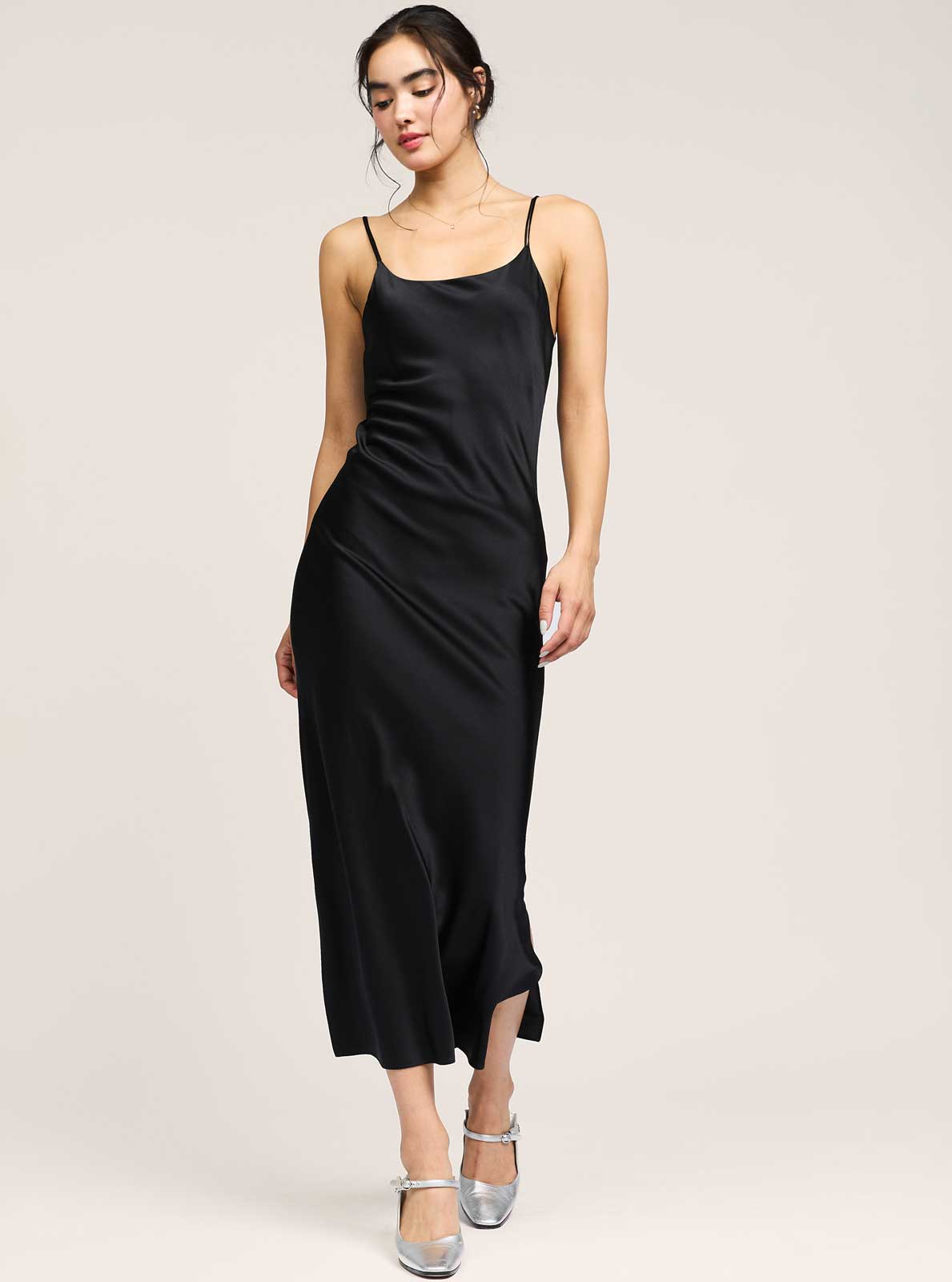 100% Silk Cami Midi Dress