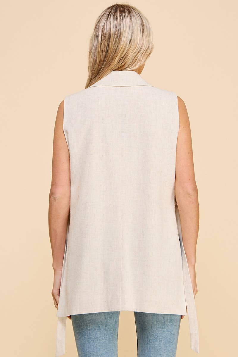 Side Strap Detail Jacket Vest
