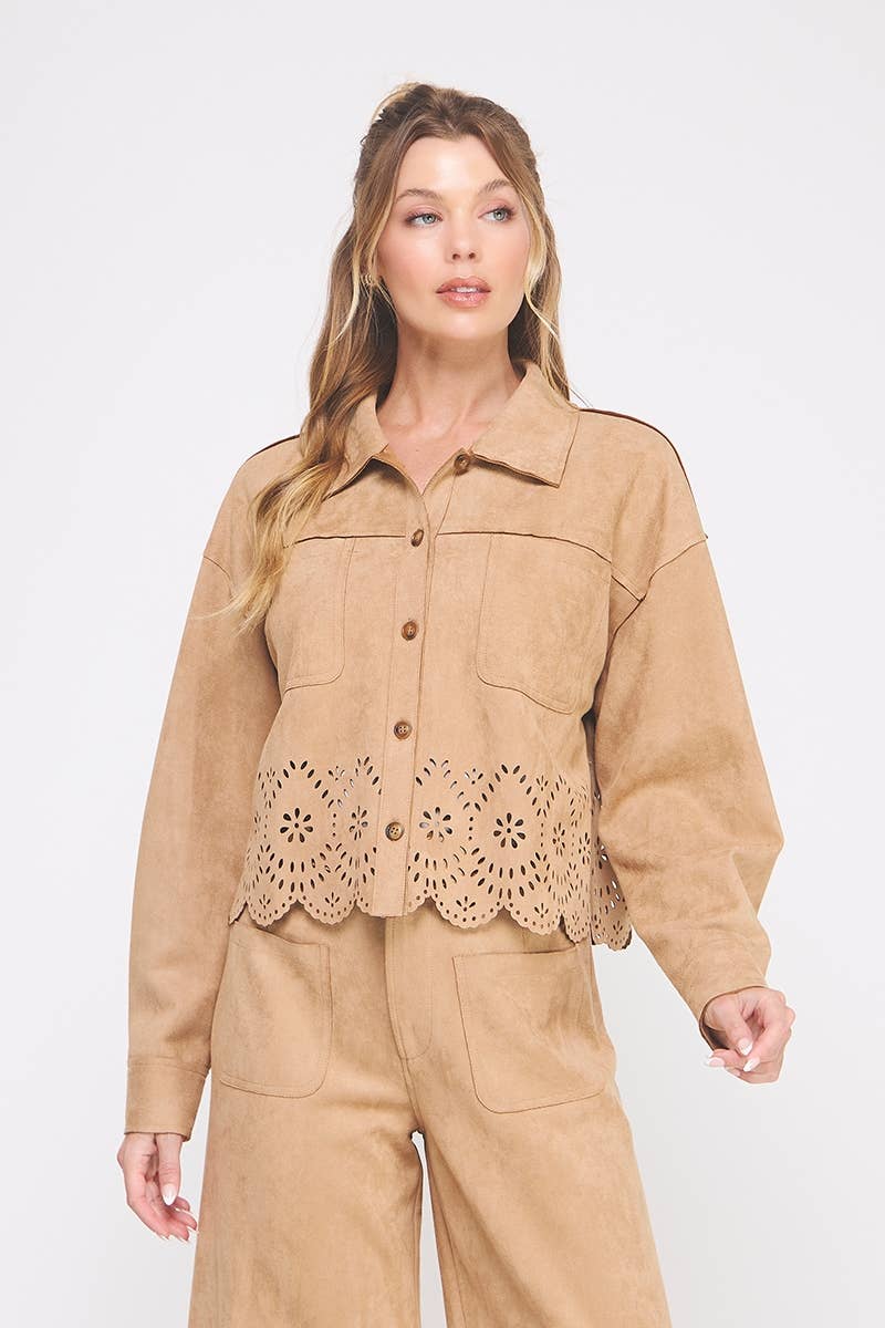 Suede Shirt Jacket