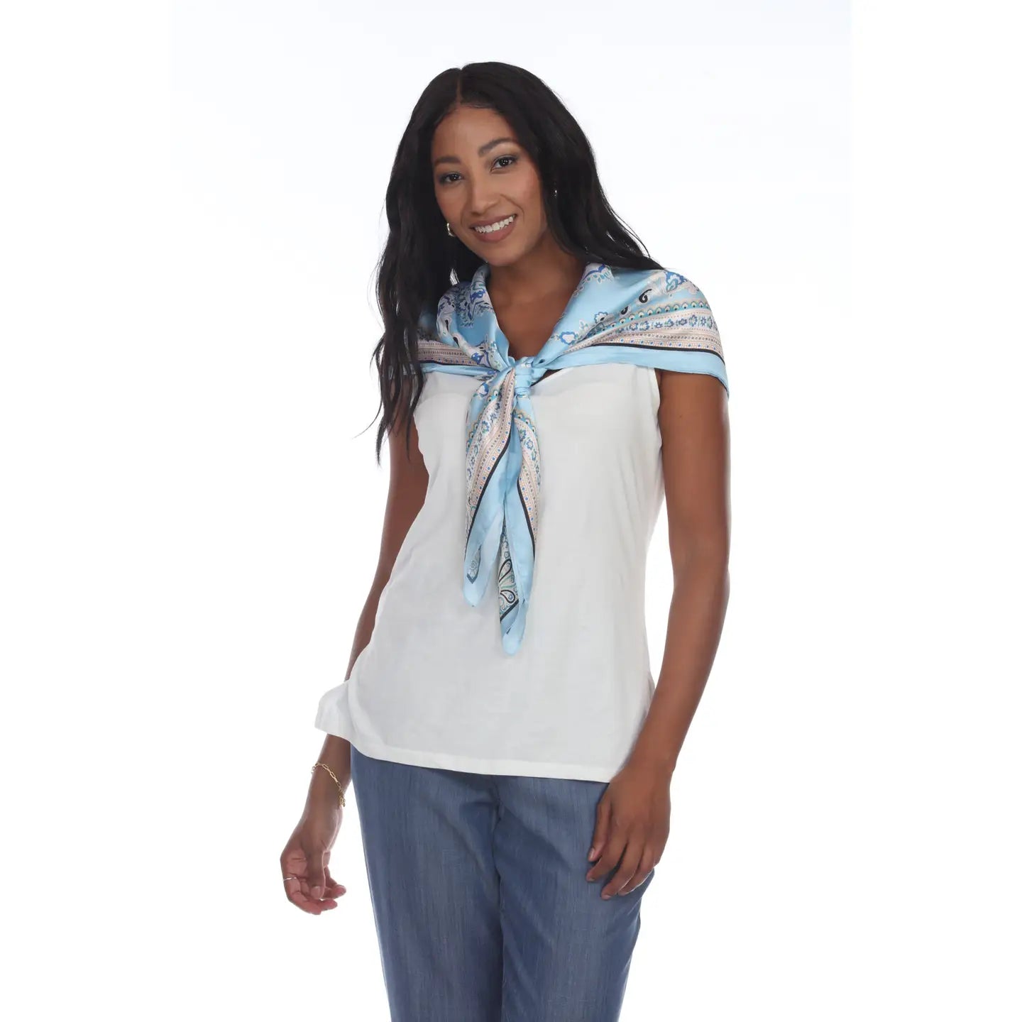 Blue Scarf Silk Bandana
