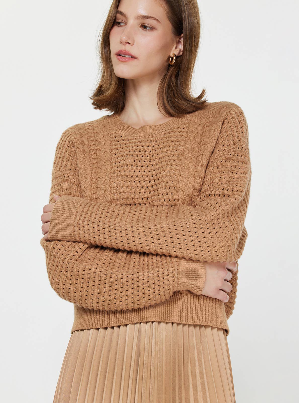 Mila Pullover Sweater & Pleated Dress Set