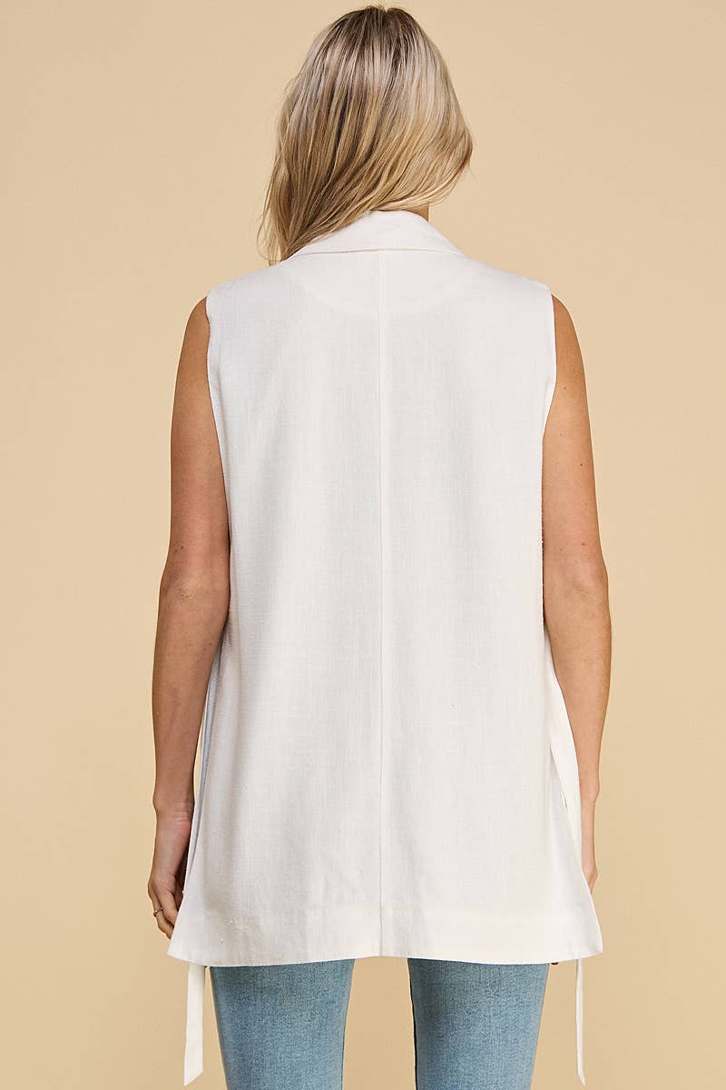 Side Strap Detail Jacket Vest