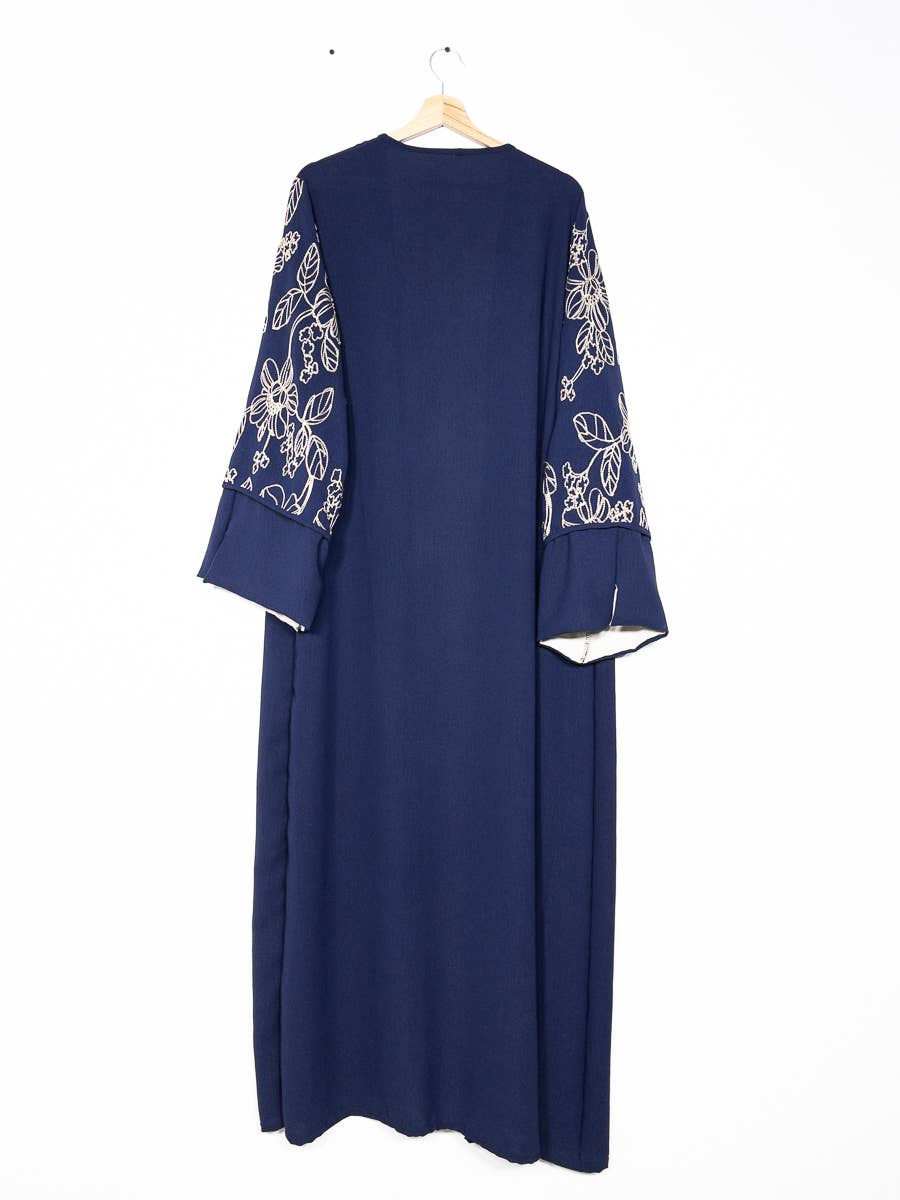 2-piece set floral embroidery kimono abaya ref:en2511jazz