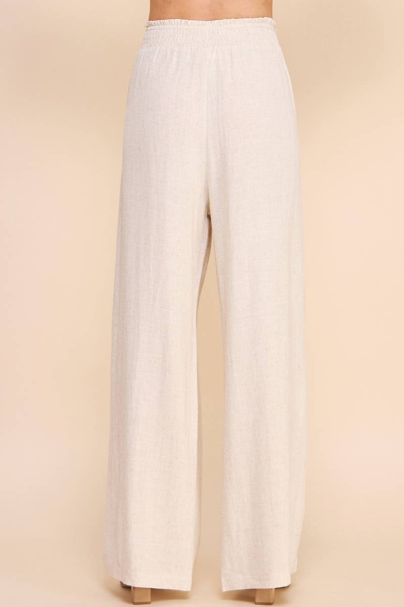 Soft Linen Wide Leg Pants