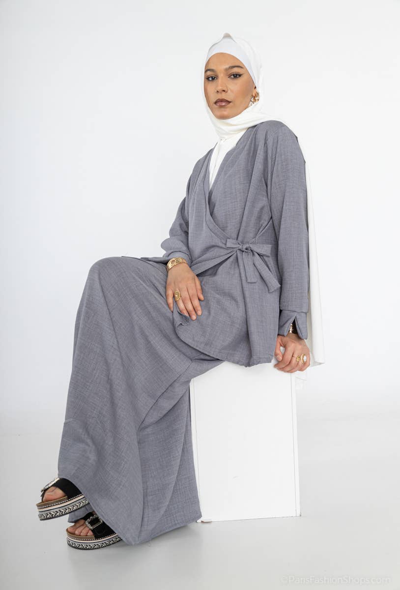 Crossed top abaya set ref:2385 xlm JU