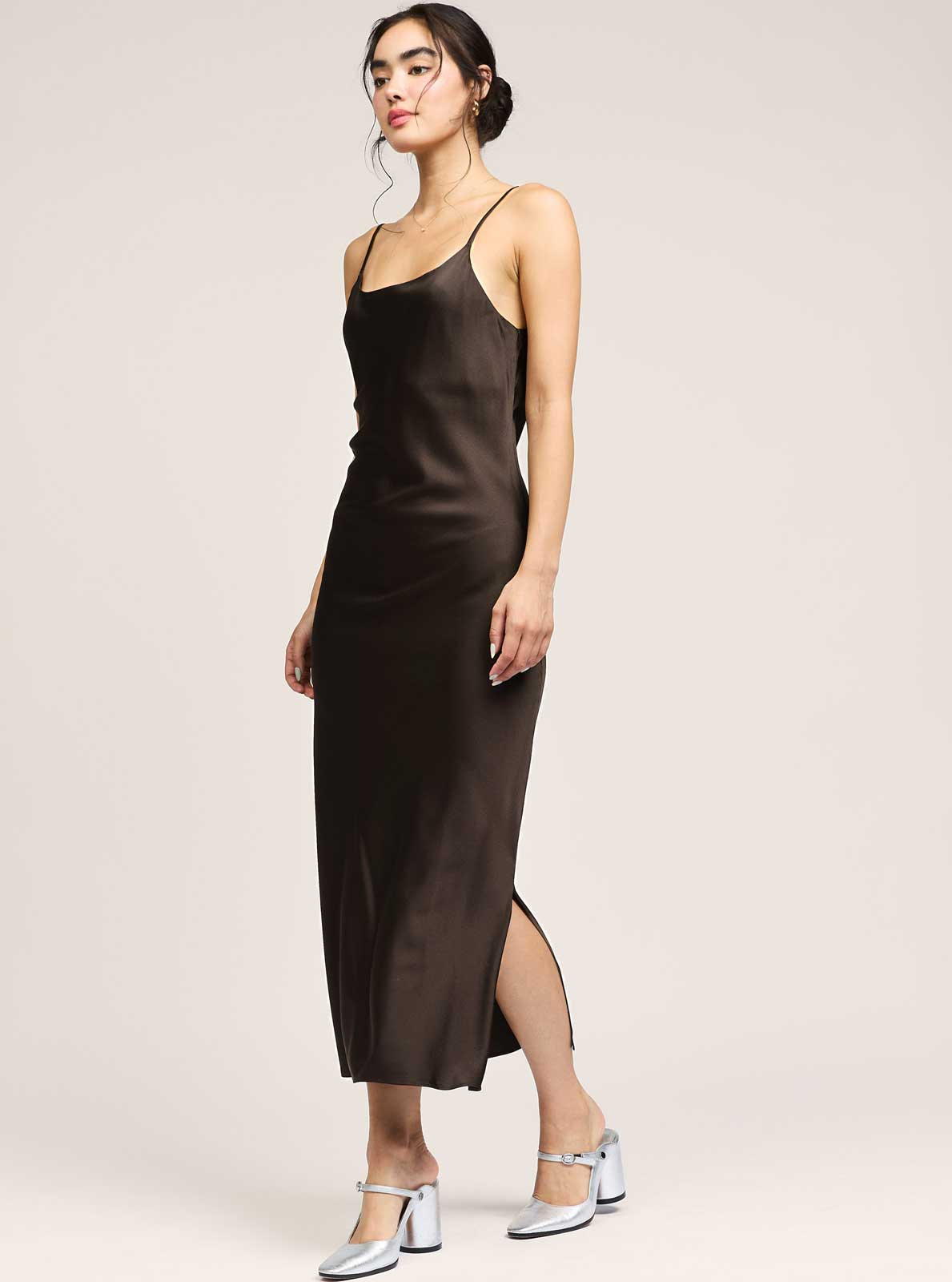 100% Silk Cami Midi Dress