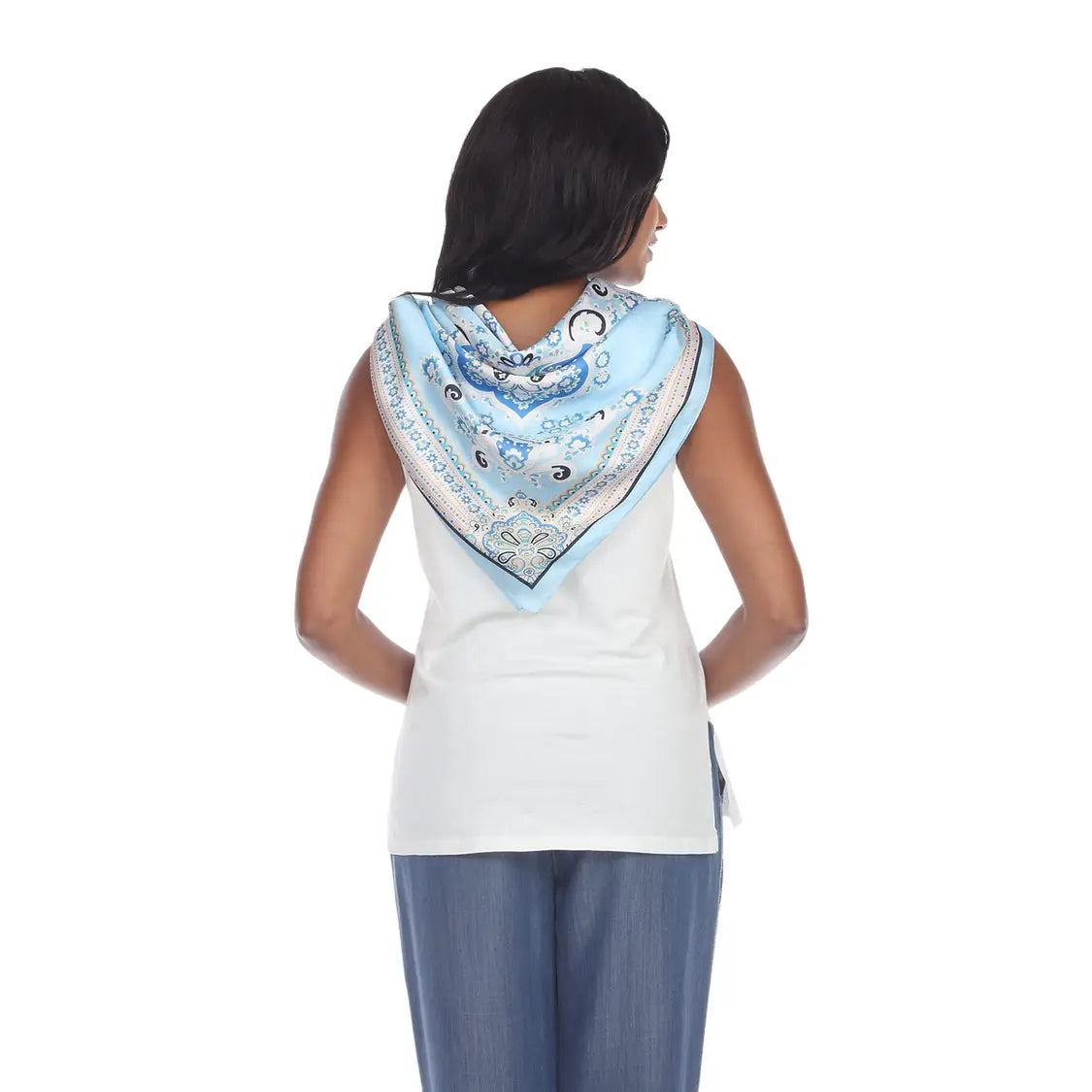 Blue Scarf Silk Bandana