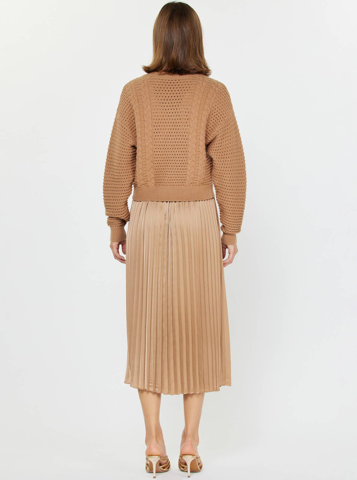Mila Pullover Sweater & Pleated Dress Set