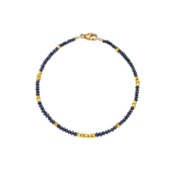 18K YG Black Diamond Bracelet