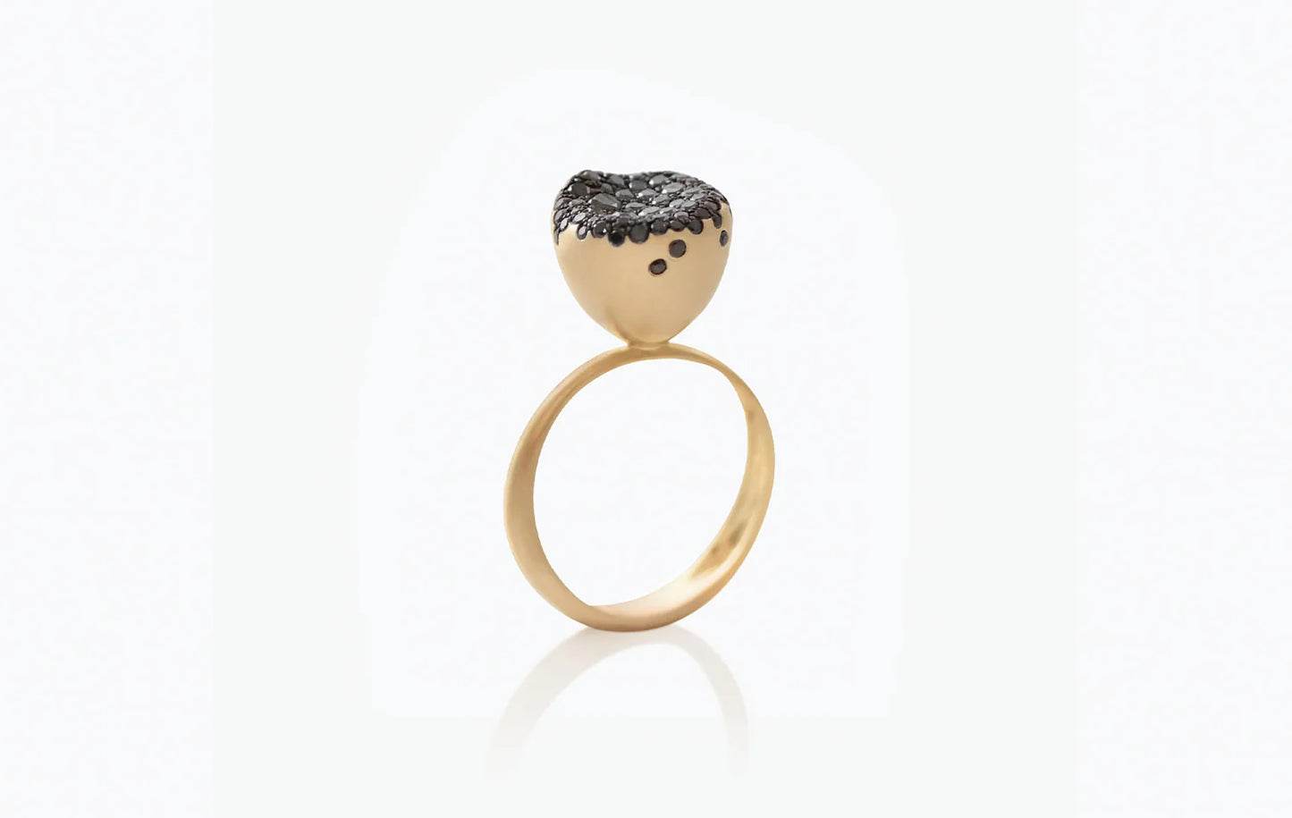 18K YG Ring with Black Diamond .95ct