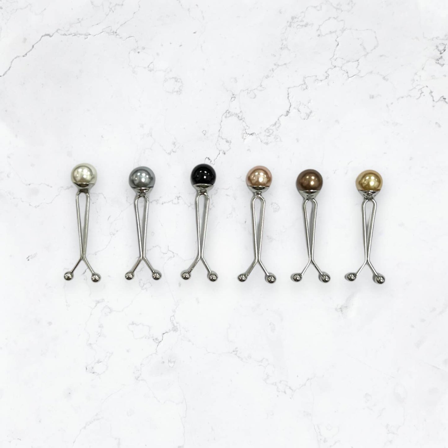 No Snag Hijab Clip One Set Of Six With Pearls