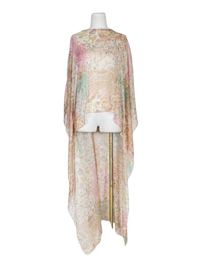 Peachy Poetry Float Scarf Top