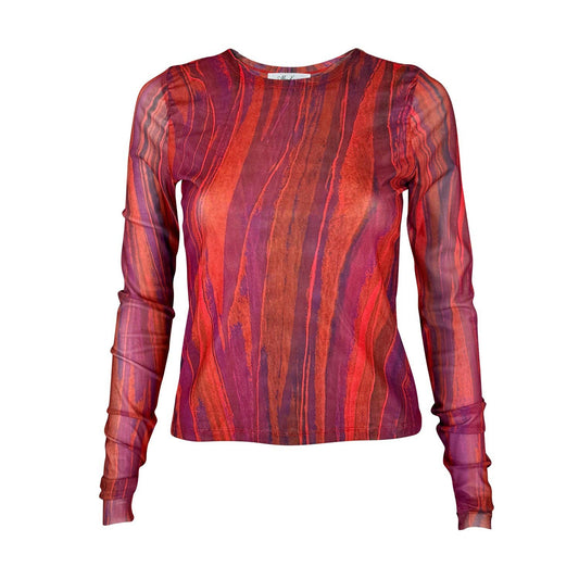 Long Sleeve Mesh Top