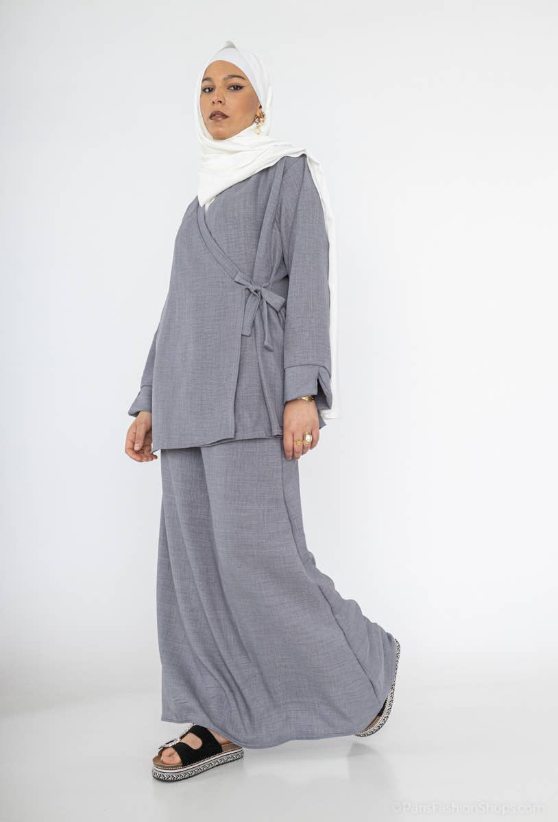 Crossed top abaya set ref:2385 xlm JU