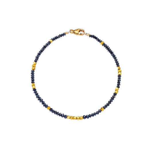 18K YG Black Diamond Bracelet