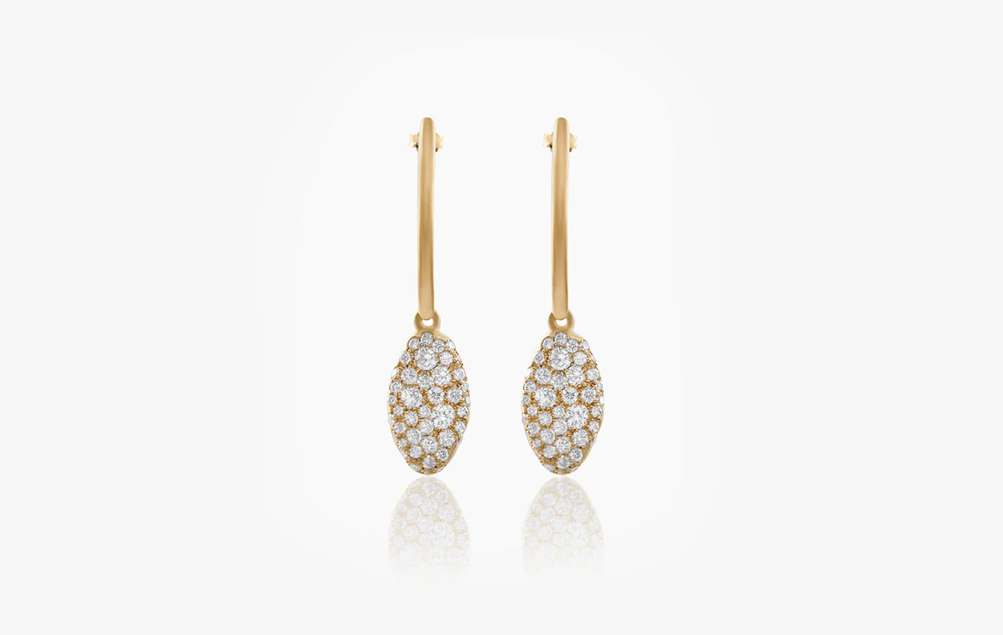 18K YG Diamonds Earring D:1.05CT