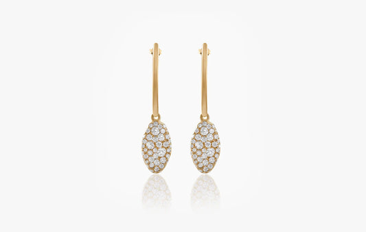 18K YG Diamonds Earring D:1.05CT
