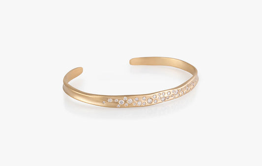 18K YG Thin Cuff D:.55