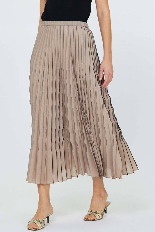 Pleated Midi Skirt